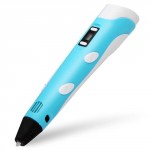 3Д-ручка 3D-Pen V2.0 Stereo с ЖК-экраном голубая
