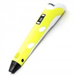 3Д-ручка 3D-Pen V2.0 Stereo с ЖК-экраном желтая